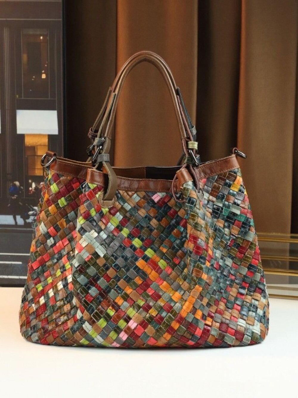 Classic Leather Tote, Everyday use tote bag, Laptop Work Student Bag